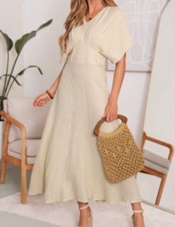 Rochie maxi Shein, crem
