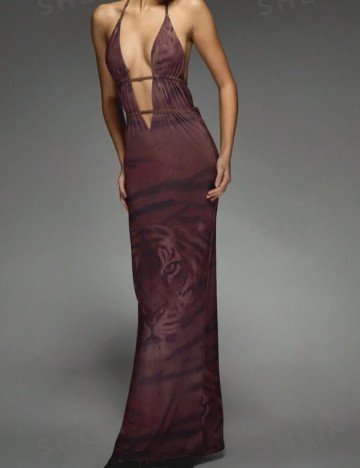 Rochie maxi Missguided by Shein, vișiniu