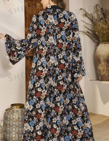 Rochie maxi Shein Curve+, mix culori