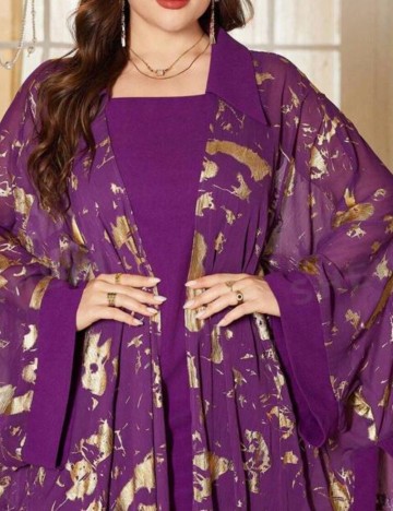 Set Rochie și Cardigan Shein Curve+, mov