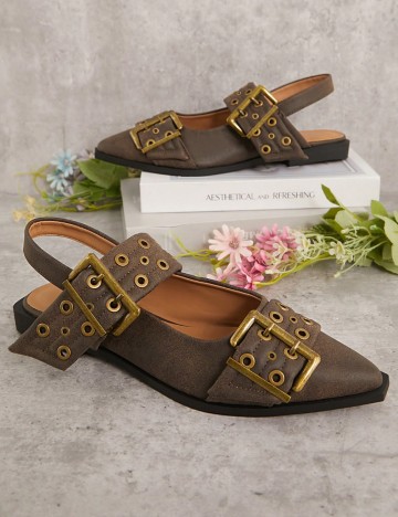 Pantofi Shein, maro