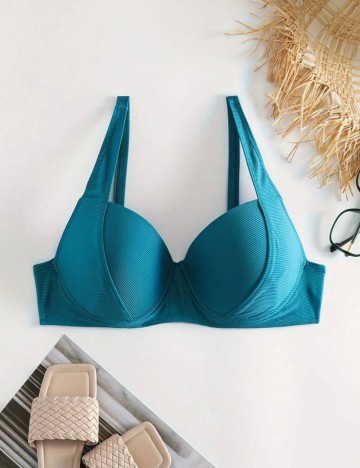 Sutien de baie Shein Curve+, albastru