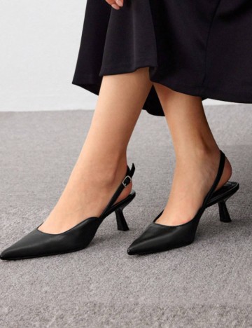 Pantofi cu toc CUCCOO by SHEIN, negru
