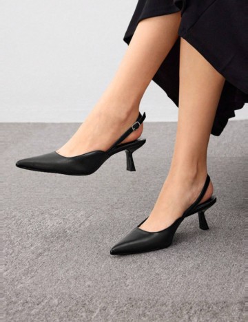 Pantofi cu toc CUCCOO by SHEIN, negru
