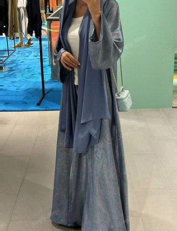 Cardigan lung Shein, albastru