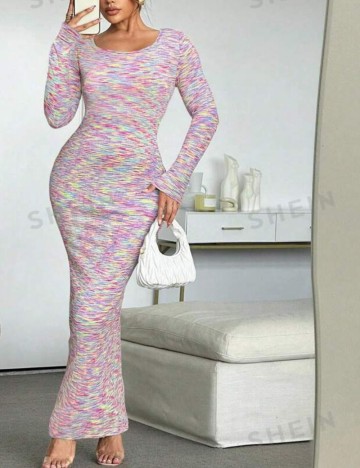 Rochie maxi Shein, mix culori