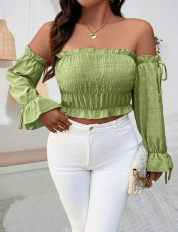 Top Shein Curve+, verde