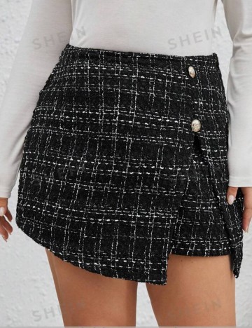 Fustă Pantalon Shein Curve+, negru