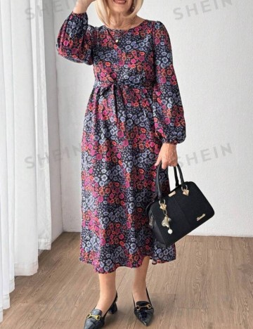 Rochie midi Shein, mix culori