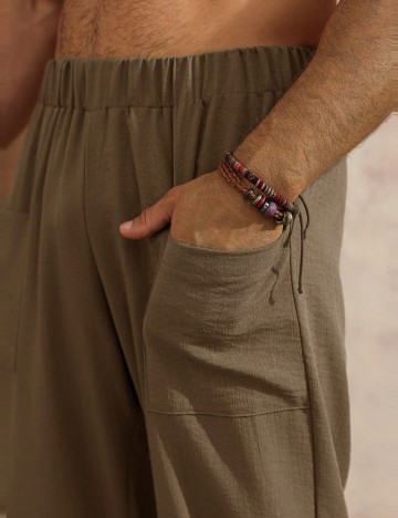 Pantaloni 3/4 Shein, maro