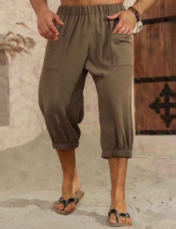 Pantaloni 3/4 Shein, maro