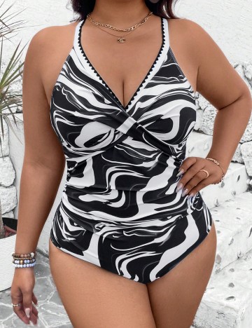Costum de baie întreg Shein Curve+, mix culori
