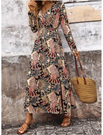 Rochie maxi Shein, mix culori