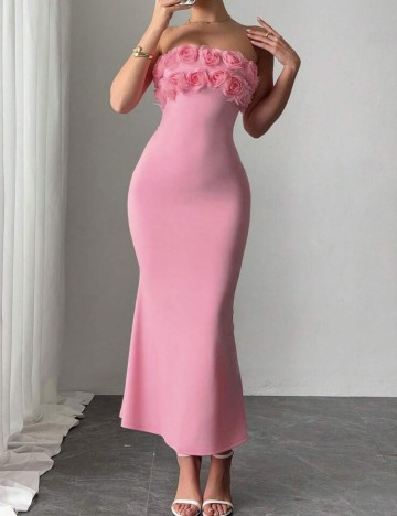 Rochie midi Shein, roz