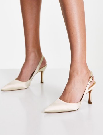 Pantofi cu toc ASOS, crem