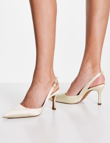 Pantofi cu toc ASOS, crem