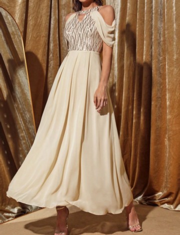 Rochie de ocazie Shein, bej