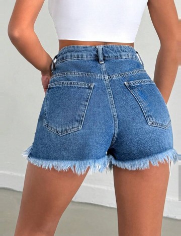 Pantaloni scurți de blugi Shein, albastru