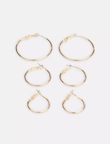 Set cercei Pieces, auriu