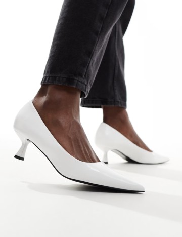 Pantofi cu toc ASOS, alb