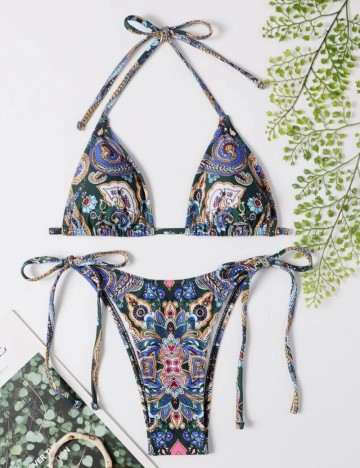 Costum de baie Shein, mix culori