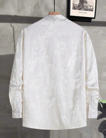 Cămașă MANFINITY by Shein, crem