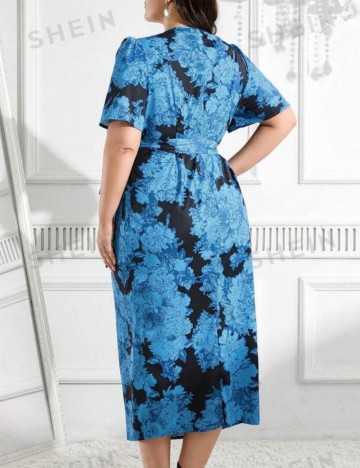 Rochie midi Shein Curve+, mix culori