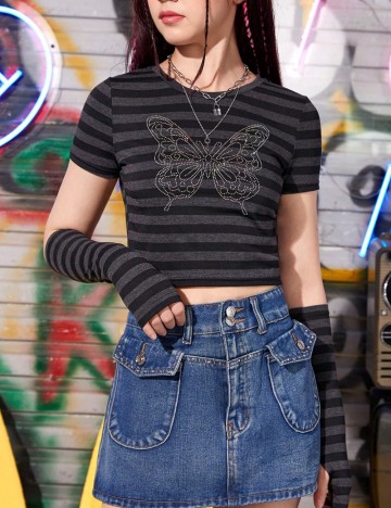 Top Shein, mix culori