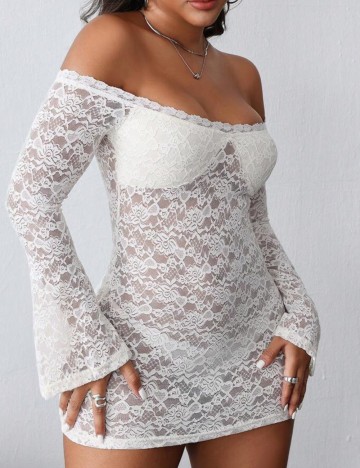 Rochie mini Shein, crem