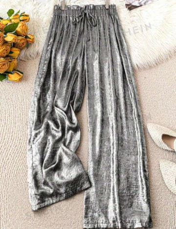 Pantaloni Shein Curve+, gri