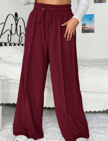 Pantaloni de trening Shein Curve+, vișiniu