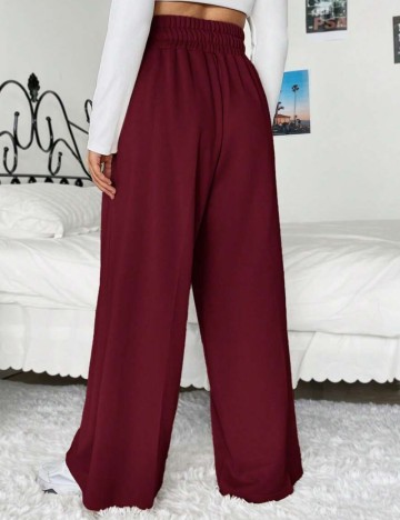 Pantaloni de trening Shein Curve+, vișiniu