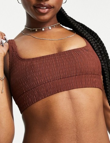 Bustieră de baie Topshop, maro