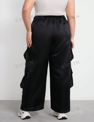 Pantaloni Shein Curve+, negru