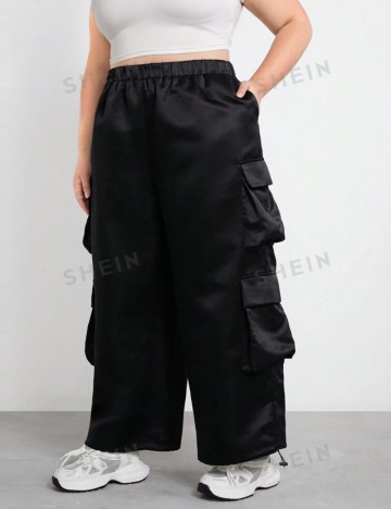 Pantaloni Shein Curve+, negru