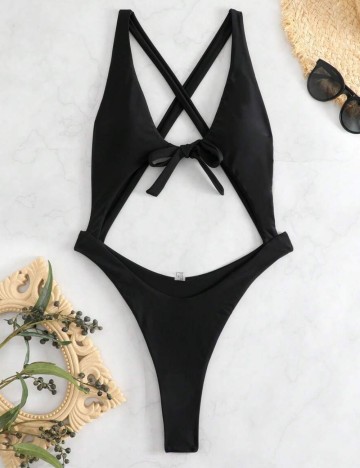 Costum de baie întreg Shein, negru