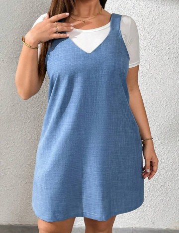 Rochie mini Shein Curve+, albastru