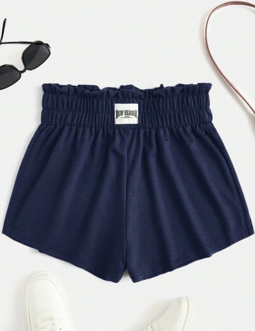 Pantaloni scurți SHEIN EZwear, bleumarin