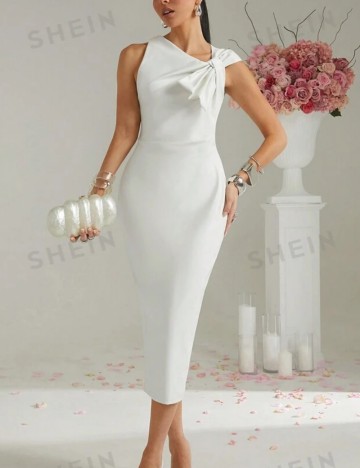 Rochie midi Shein, crem