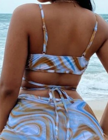 Bustieră de baie Shein Curve+, mix culori