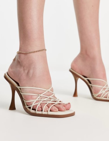 Saboți cu toc ASOS, crem