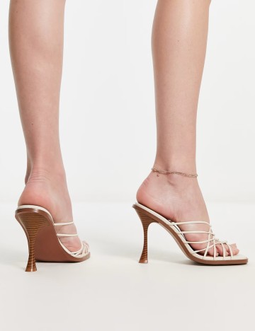 Saboți cu toc ASOS, crem