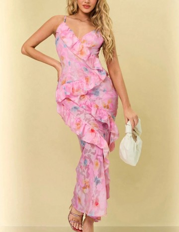 Rochie midi Shein, roz
