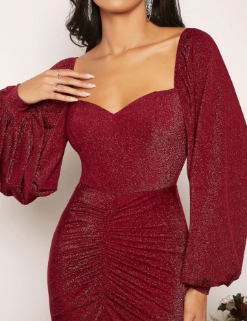 Rochie de ocazie Shein, vișiniu