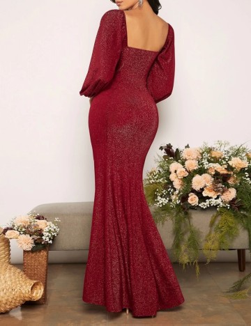 Rochie de ocazie Shein, vișiniu