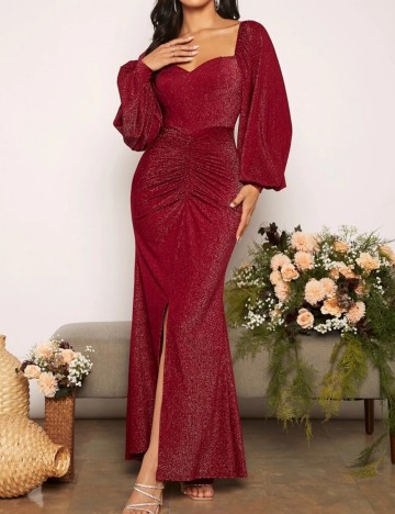 Rochie de ocazie Shein, vișiniu