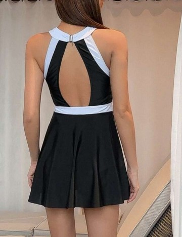 Costum de baie tip rochie Shein, negru