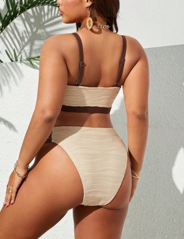 Costum de baie Shein Curve+, bej
