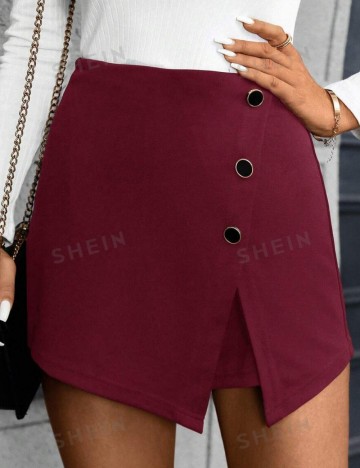 Fustă Pantalon Shein, vișiniu