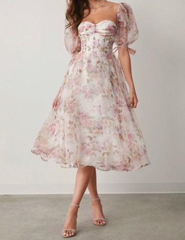 Rochie midi Shein, mix culori